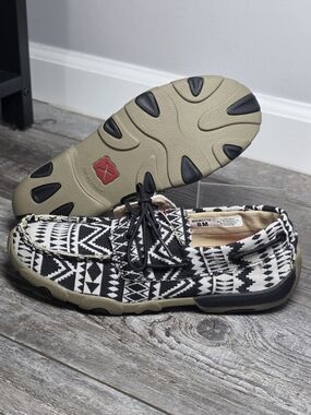 Twisted X Women's Aztec Tribal Slip On Driving Moc Loafer Shoes Sz 8 *NWOT